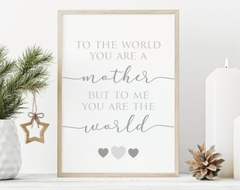 Mum Quote Wall Art Print (Unframed) - Christmas Gift for Mum | Mother Gift Print | Mum Gift Idea