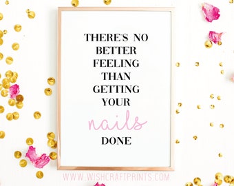Nail Salon Beauty Quote A4 A3 Wall Art Poster Print (Unframed)