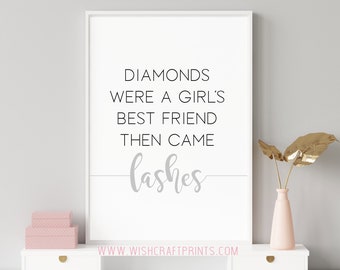 Lash Art Quote Beauty Salon A4 A3 Poster Print Wall Art - Then came lashes. (Unframed)