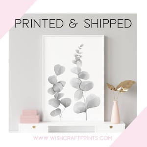 Grey Eucalyptus Wall Art Print (Unframed)