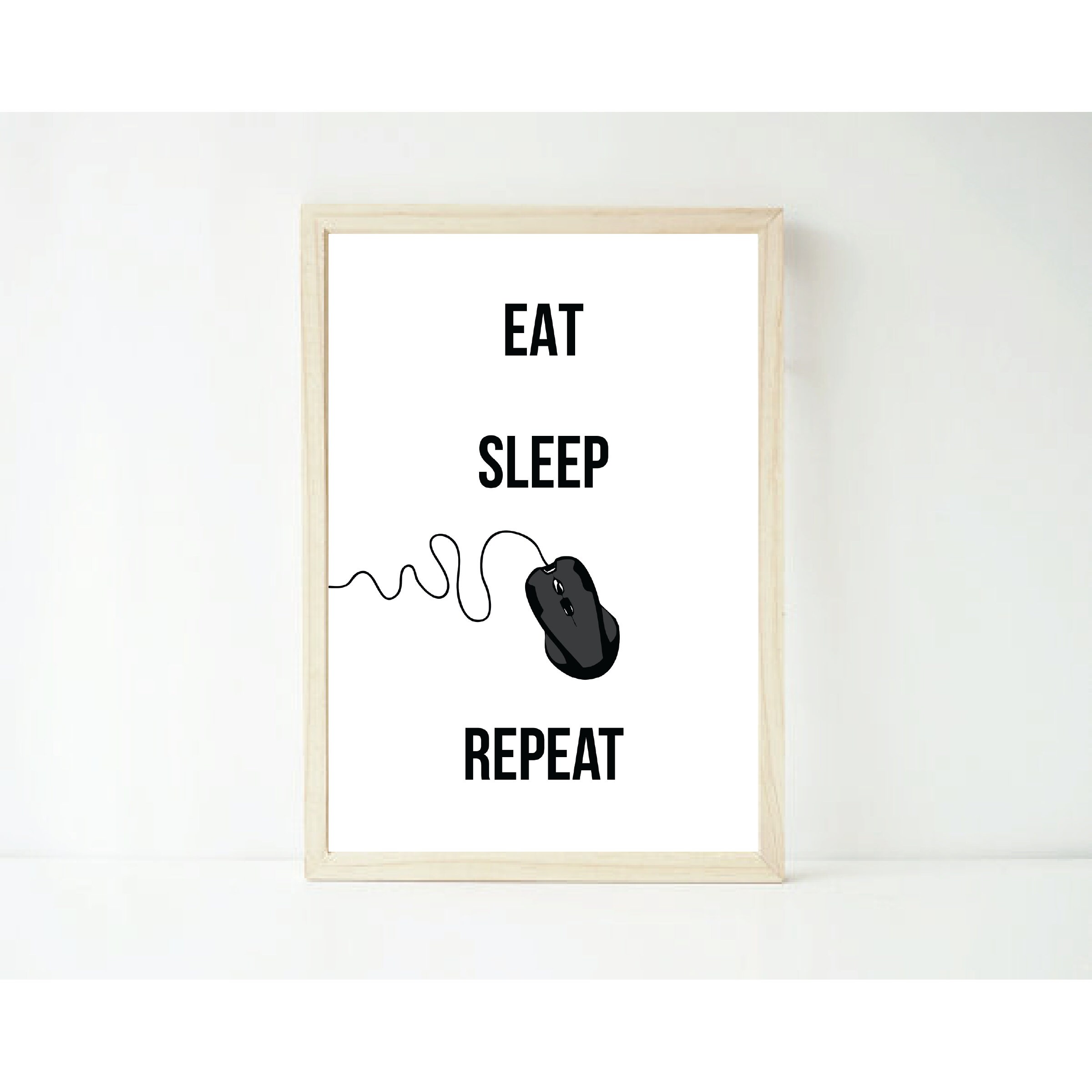 Gamer Print Wall Art Boyfriend Gift Man Cave Decor