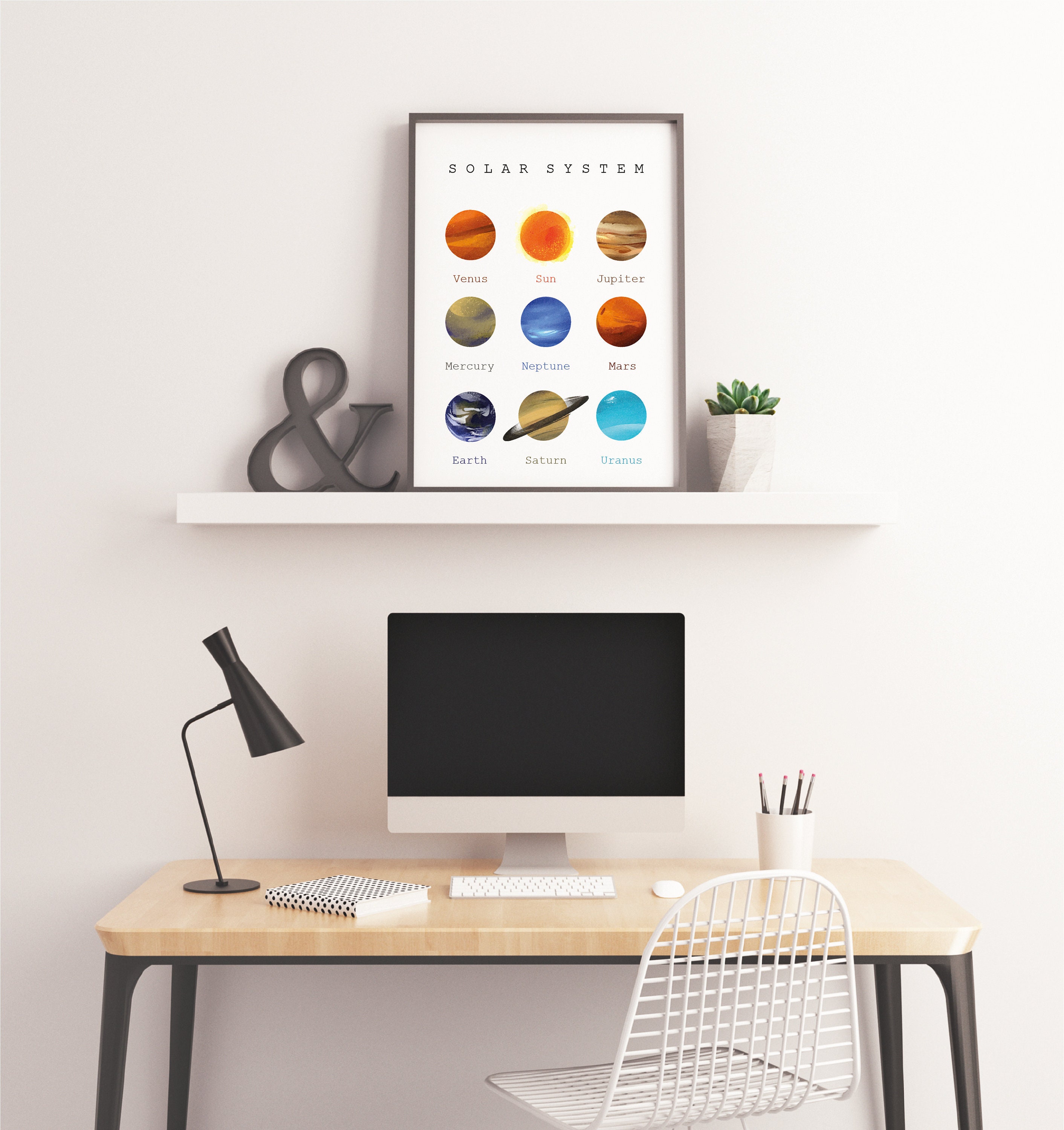 Solar System Print Planet Print Space Poster Celestial