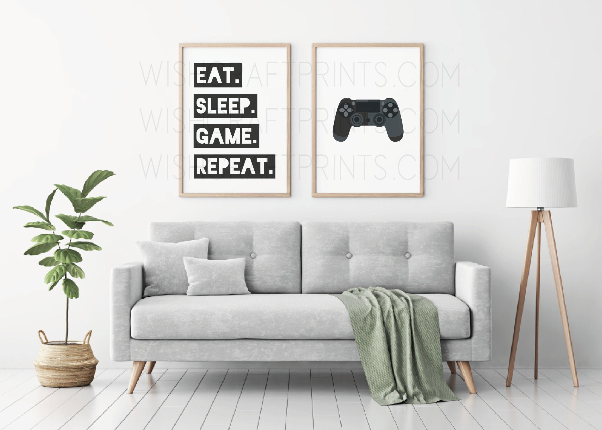 Set Of Gaming Prints Ps4 Print Game Room Decor 2