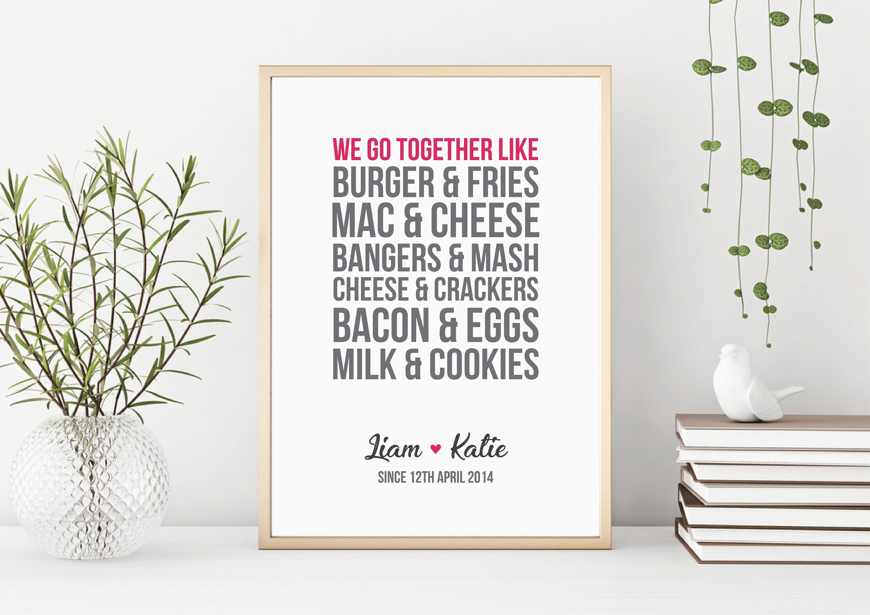 Couples Wall Art Personalised Wall Print Couple Bedroom Etsy