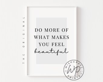 Do More - Quote Grey Beauty Salon Print (Unframed)