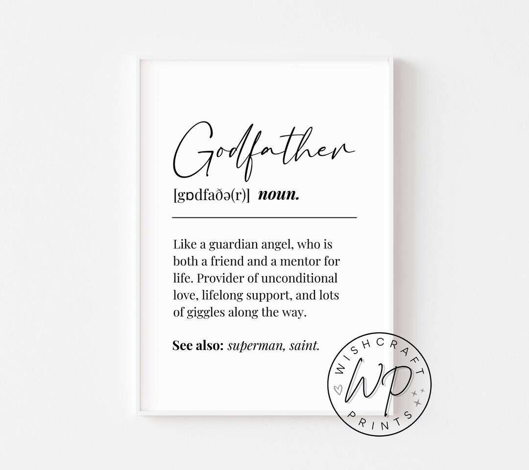 Pate Definition Druck Geschenk für Paten Zitat Wand Kunst Etsy.de