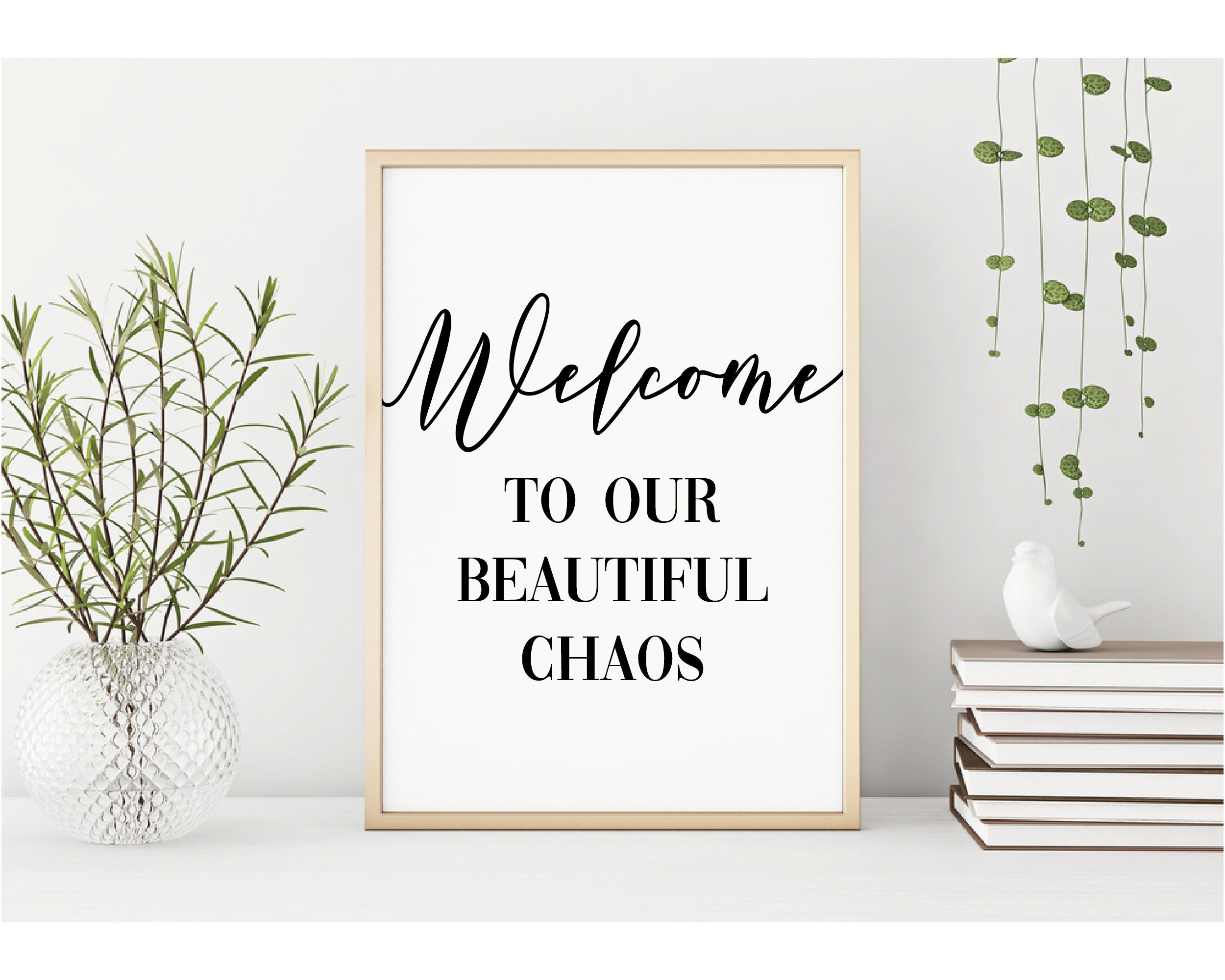 welcome to chaos quote a4 a3 kitchen wall art poster print
