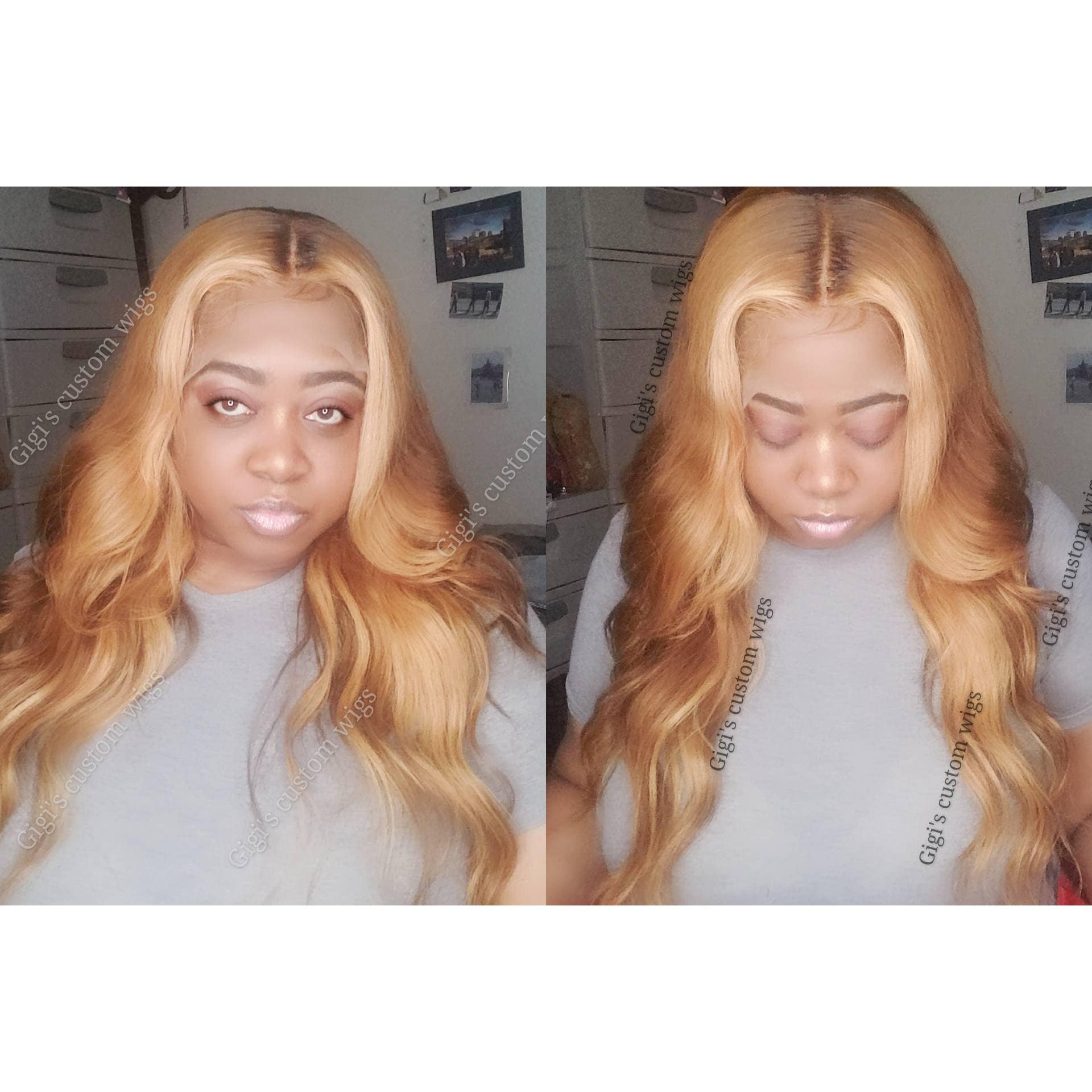 Honey Blonde Streak In Front With Honey Brown In The Back Etsy