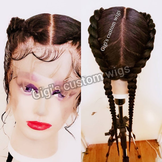 Full Lace French Braids Wig Dutch Braids Braided Custom Wig Braided Wig Jumbo Braids