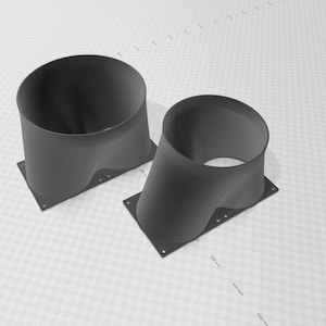 Antminer ASIC シュラウド STL - デュアル 120 mm から 6/8 インチ ダクト - ダウンロードして自分で印刷してください。