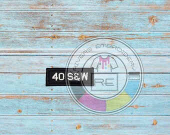 BLACK Name Tape Embroidered patch sew on/Hook fastener with black edge finish-  Premium patch