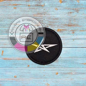 2.5 inch round patch custom Embroidered with sew on or Hook fastener- LOGO Patch-  Premium patch
