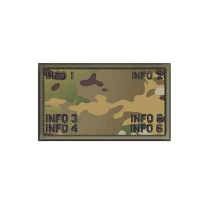 MULTICAM Embroidered Plate carrier flak patch- 2.25" x 4" - Embroidered patch with a OD Green edge trim – Hook Fastener