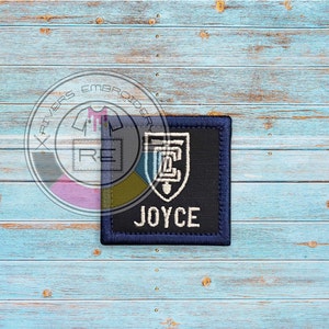 2X2 Inch Custom Designed Patch - Embroidered: Your choice of Sew on or Hook Fastener backing- LOGO Patch - Premium patch