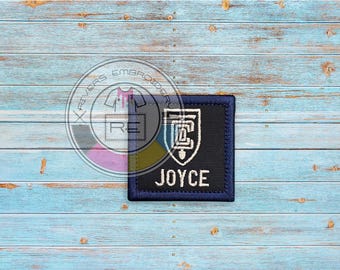 2.5 inch Square patch custom Embroidered with sew on or Hook fastener- LOGO Patch