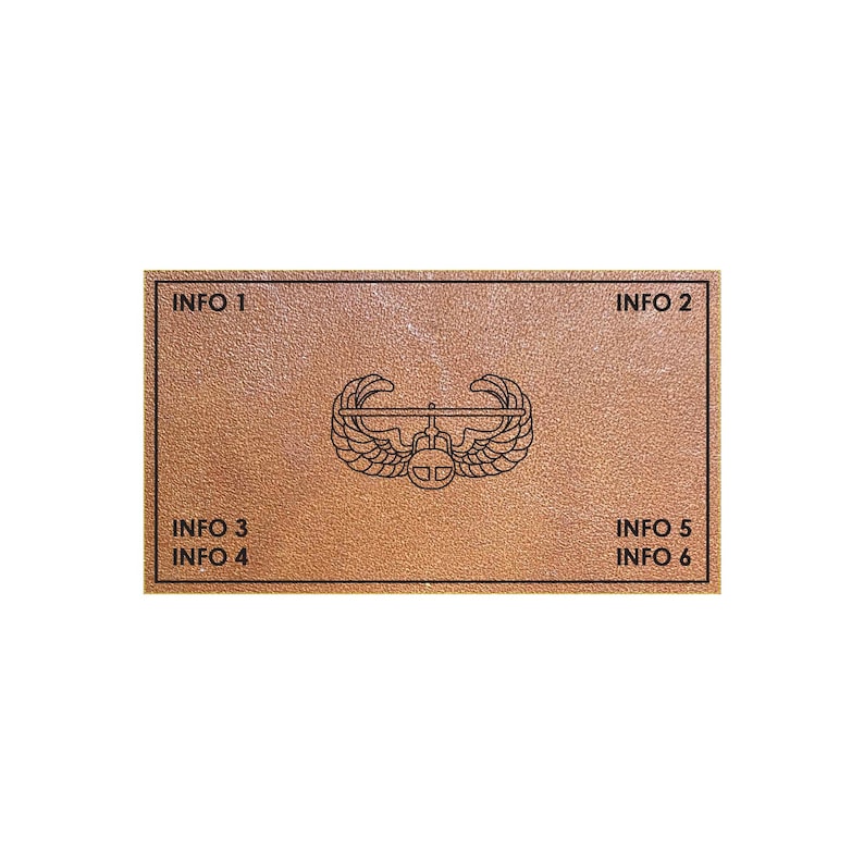 Leather Plate Carrier Flak Patch- 2.25" X 4" - Laser Engraved on Hand ...