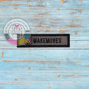 Instagram Name Patch 1"x4": Custom Embroidered Sew-On or Hook Fastener