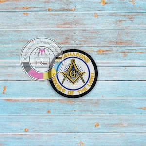 Freemasons Seekers of the Light - Masonic 3&quot; Round morale patch - hook backing or sew on-  Premium patch
