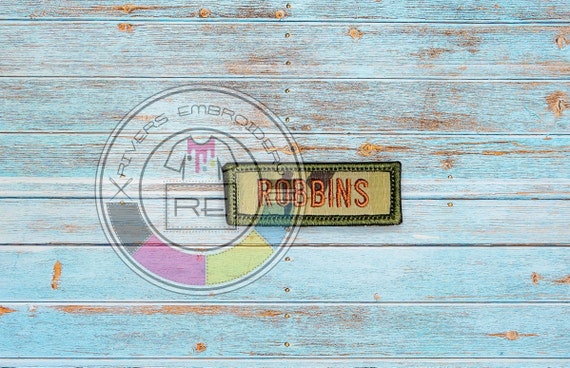Multicam - OCP - Name Tape Embroidered patch 1"x3" up to 1"x6" inches sew on/Hook fastener -  Premium patch with od green finished edge trim