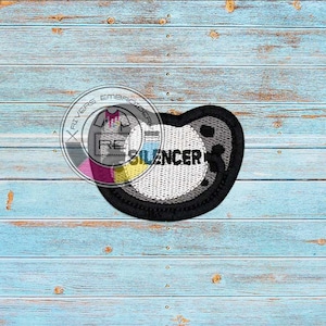 Tactical Dad Life - Silencer Embroidered patch 2 1/2x2 inch sew on/Hook fastener with black edge finish-  Premium patch