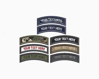 1X3 Inch Custom Designed Tab Patch - Embroidered: Your choice of Sew on or Hook Fastener backing