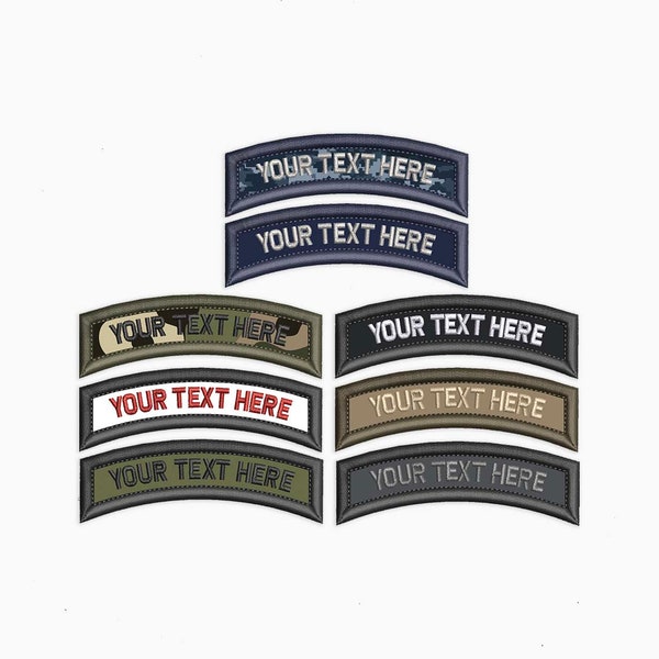 1X3 Inch Custom Designed Tab Patch - Embroidered: Your choice of Sew on or Hook Fastener backing