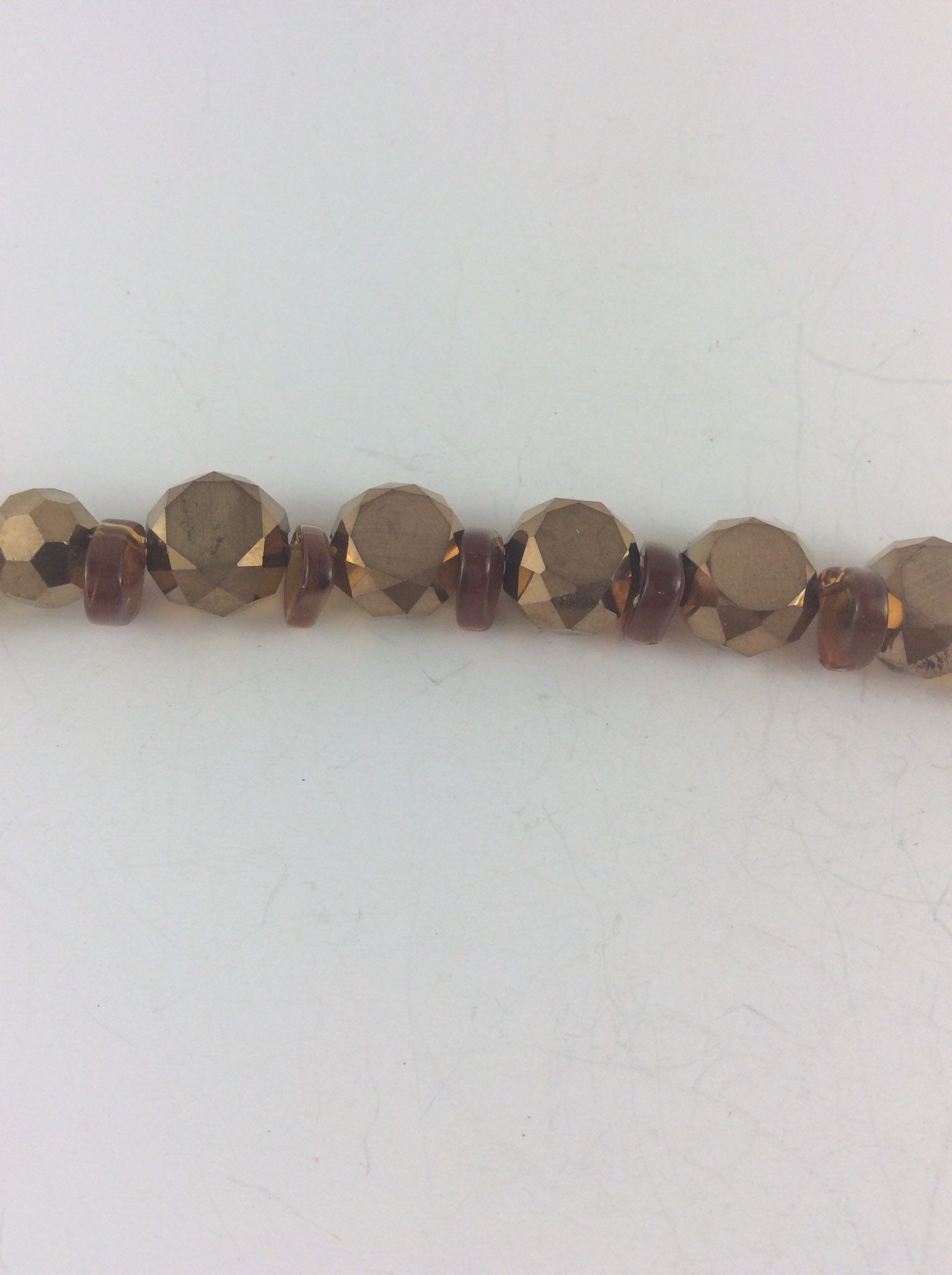 Honey Colored Glass and Acrylic Beads With Metal Bracelet - Etsy