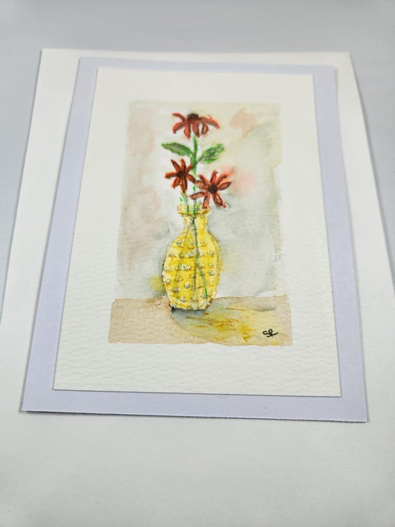 Blank greeting card, original art, NOT A PRINT, blank card, frameable art