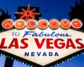 Welcome to Las Vegas Sign at Blue Hour