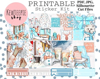 PRINTABLE Planner Sticker Kit | Christmas Decorations Printable Planner Stickers | Erin Condren | Digital Download | Weekly Sticker Kit