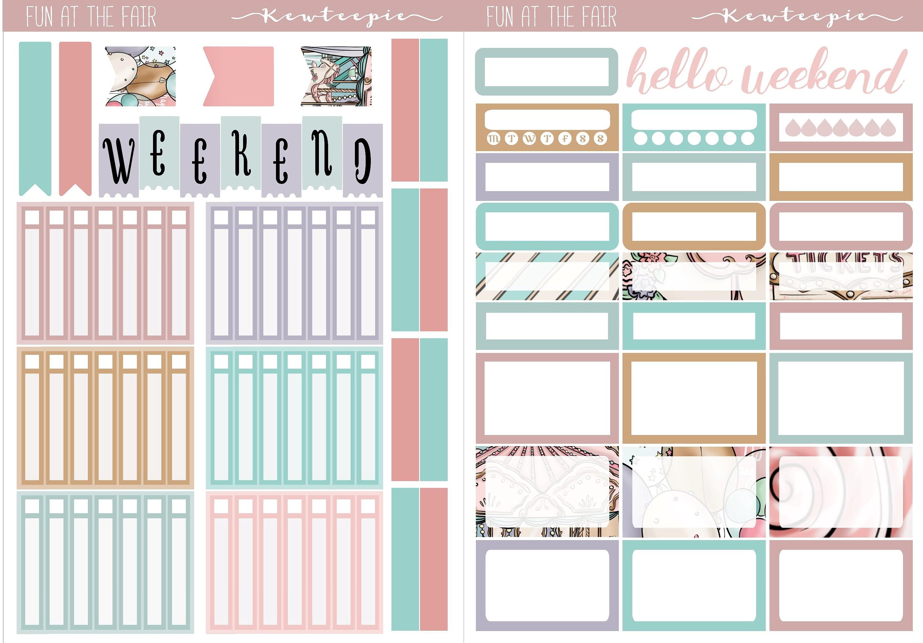 PRINTABLE Planner Sticker Kit | Fun at the Fair Printable Planner ...