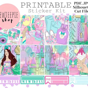 PRINTABLE Planner Sticker Kit | Pastel Wonderland Printable Planner Stickers | Erin Condren | Digital Download | Weekly Sticker Kit