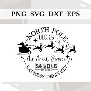 North Pole Delivery SVG | Clipart | Christmas Clipart | Christmas Design | Transparent Clipart | Holiday SVG | Winter Season SVG