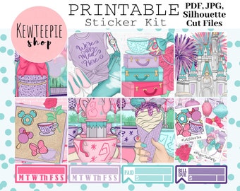 PRINTABLE Planner Sticker Kit | It's Tea Time Printable Planner Stickers | Erin Condren | Digital Download | Weekly Sticker Kit