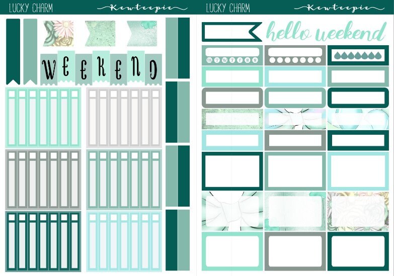 PRINTABLE Planner Sticker Kit | Lucky Charm Printable Planner Stickers ...
