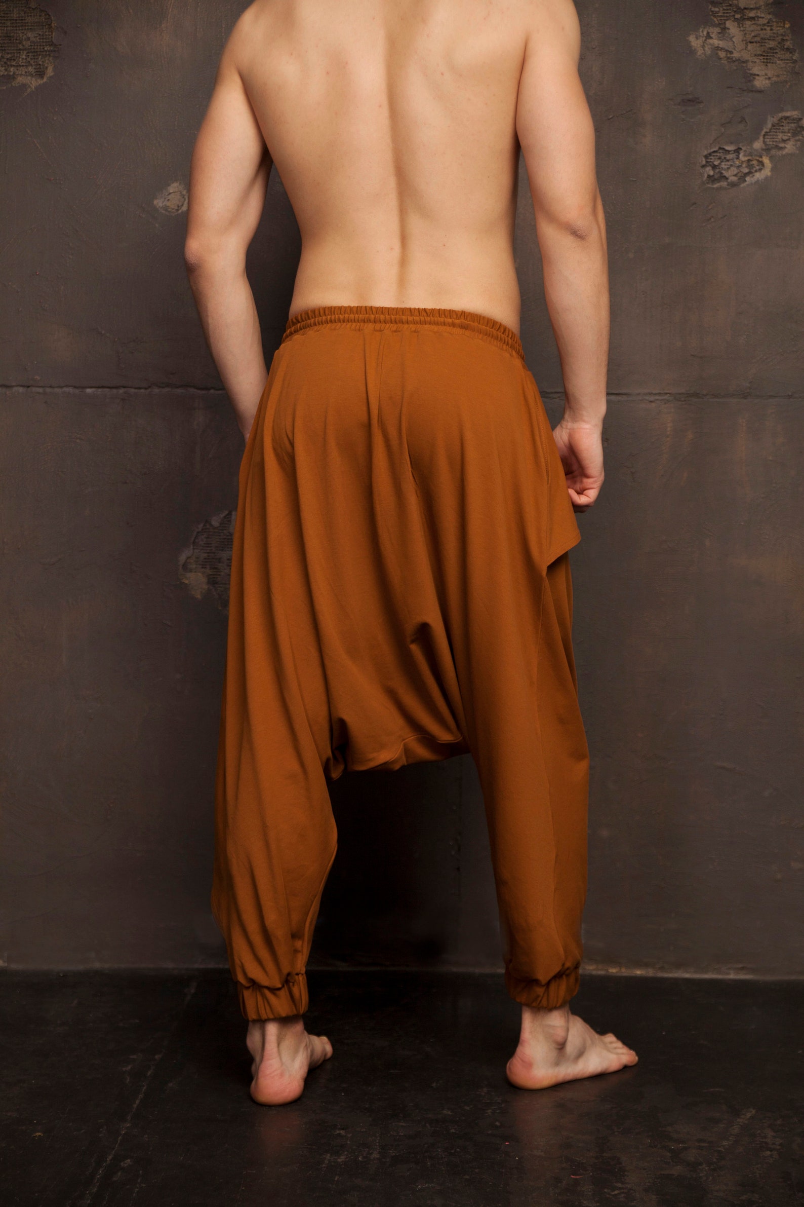 Low Crotch Pants Men Black Pants Harem Men Pantshippie Etsy UK