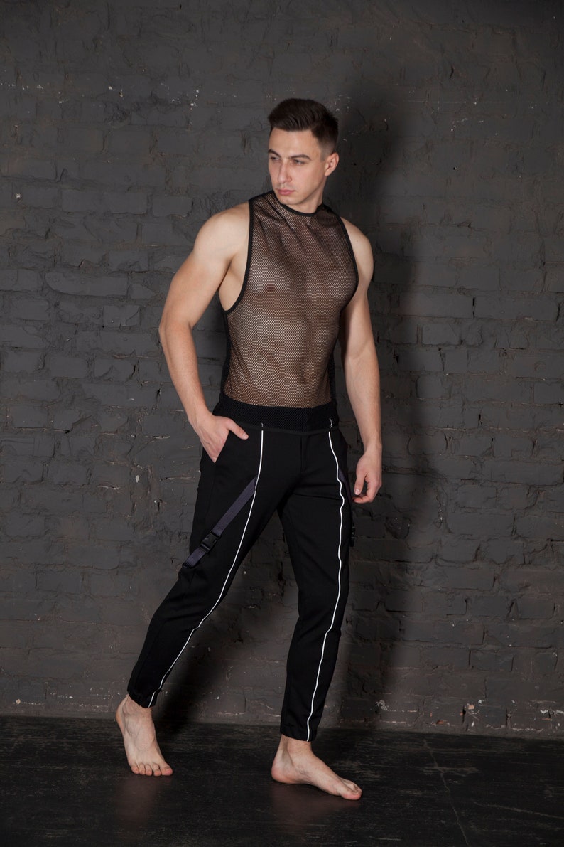 Mens Mesh Shirt Shirt Mens Mesh Top Muscle Tank Etsy