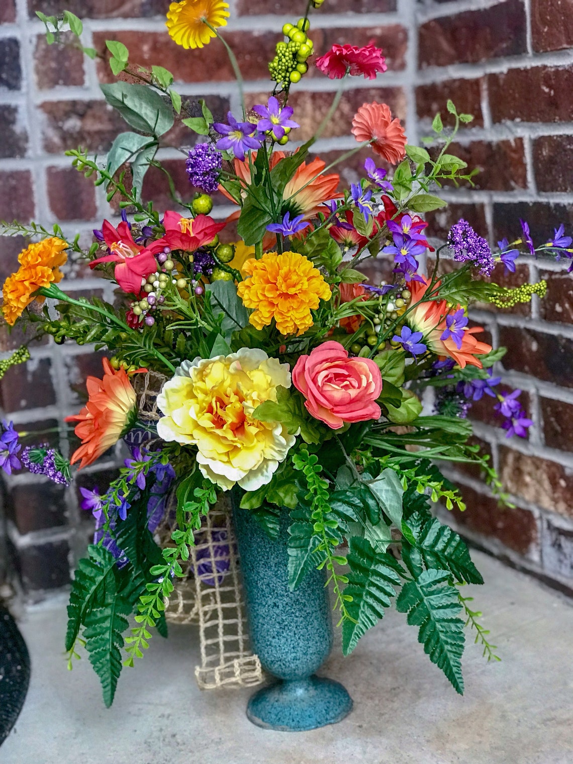Flowers for grave spring summer flowers for grave cemetery Etsy