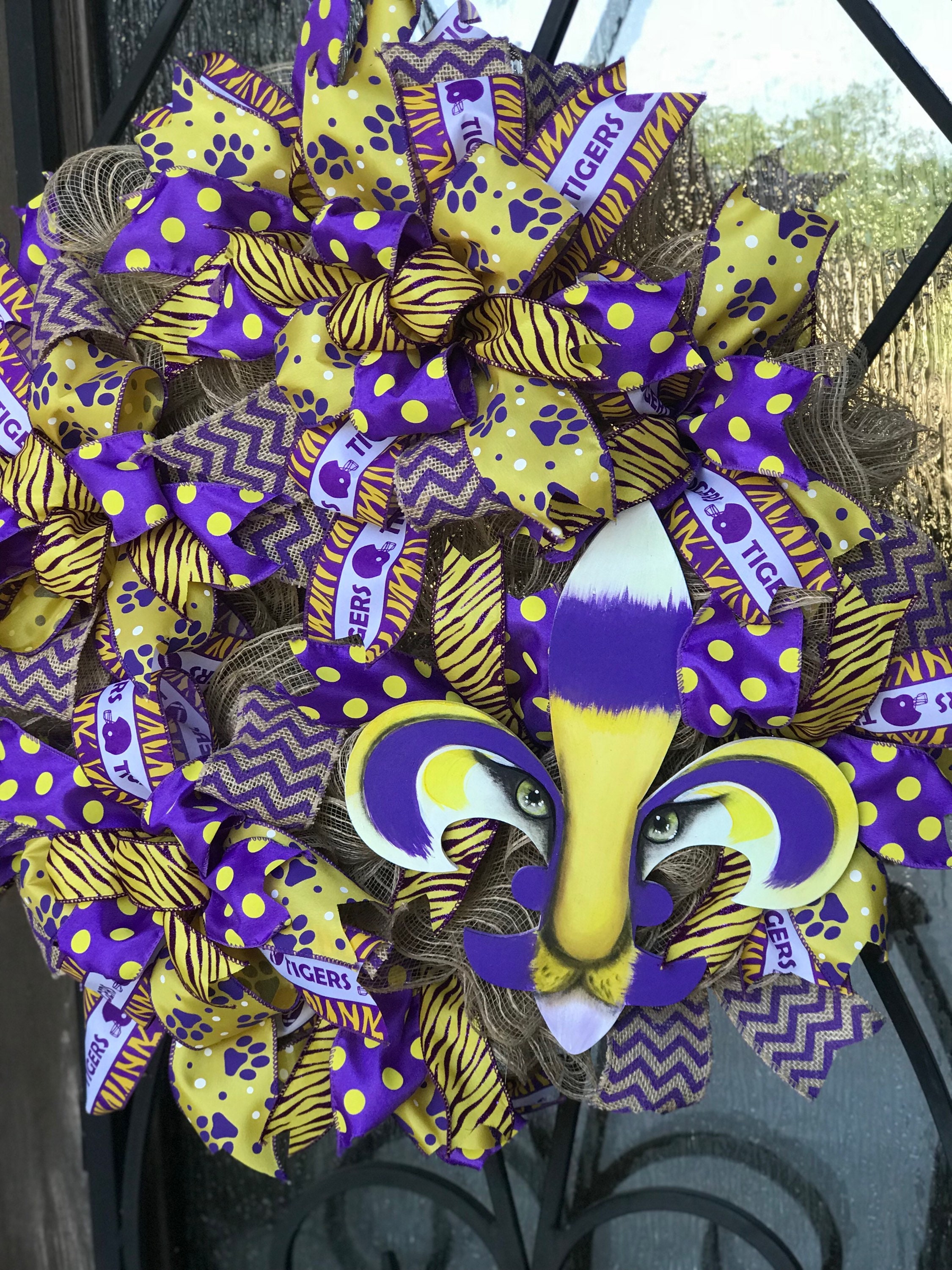 LSU wreath LSU fan gift LSU tiger wreath lsu football Etsy