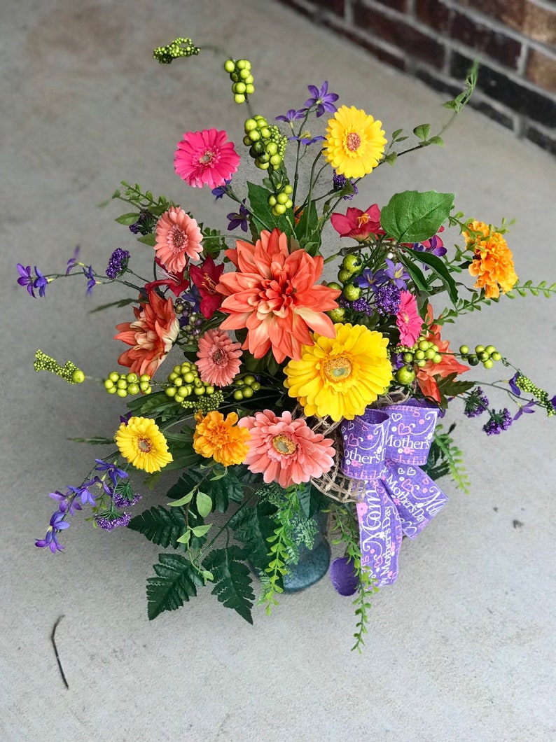 Flowers for grave spring summer flowers for grave cemetery Etsy