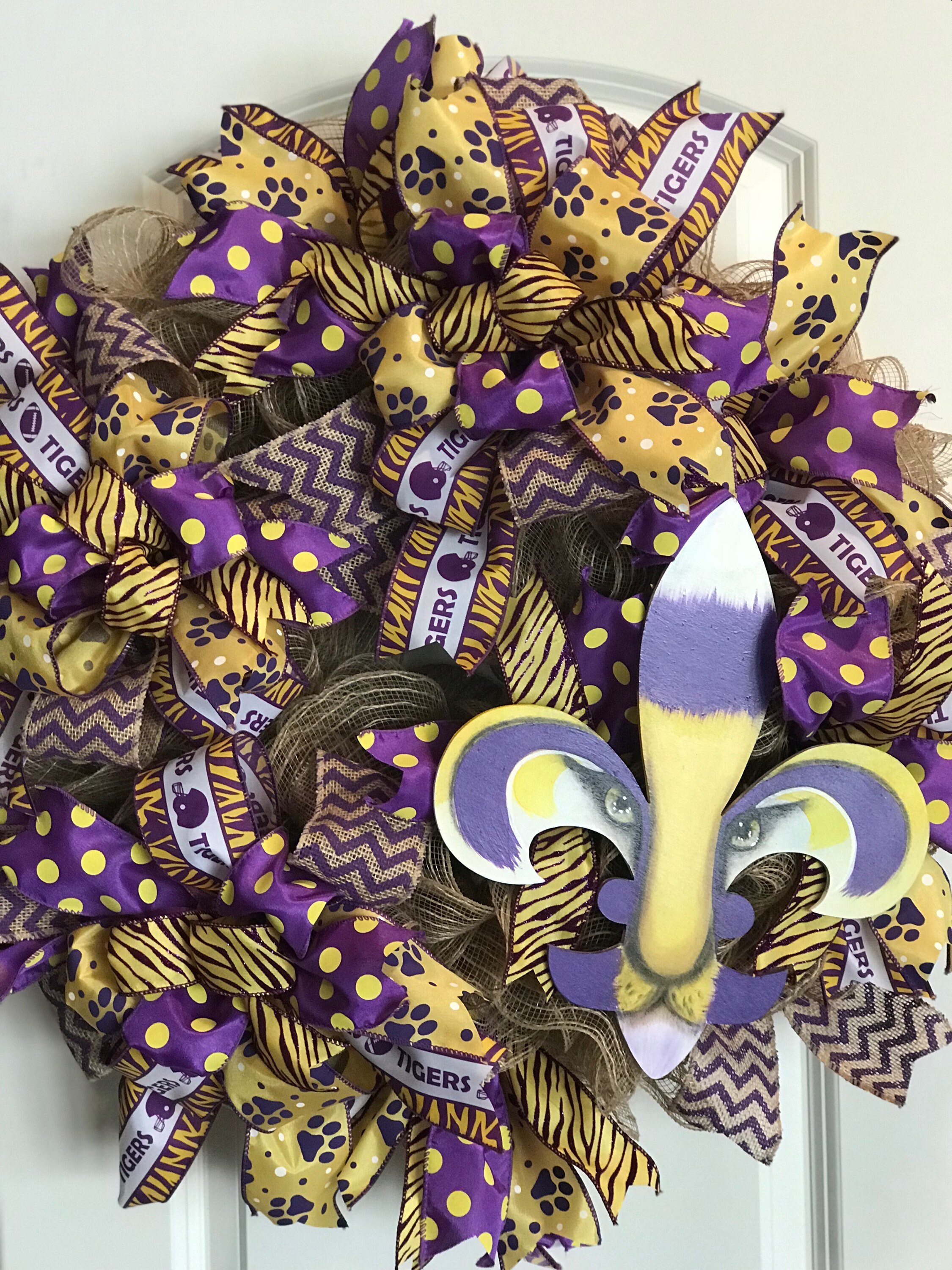 LSU wreath LSU fan gift LSU tiger wreath lsu football Etsy