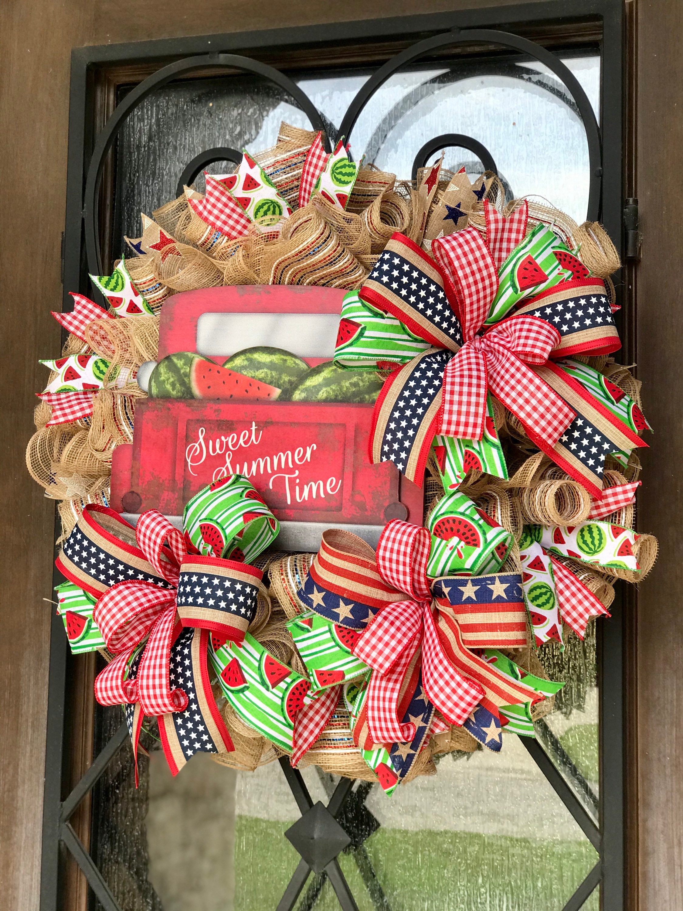 XL Large July 4th wreath patriotic door wreath with Etsy