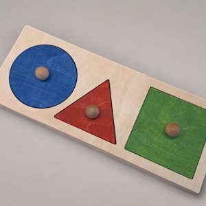 Montessori Wood Puzzle Peg Board Geometric Shape Match Baby Educational Toy, FREE DELIVERY