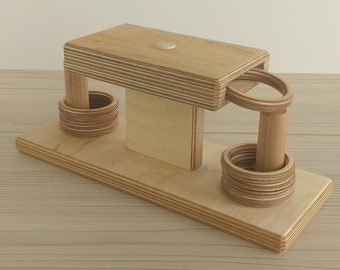 Montessori toys, Toddler Box With Sliding Discs, Montessori Material