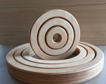 Jeu de cercles en bois, jouet pour anneaux de tri, jouets éducatifs