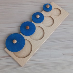 Montessori Multiple Circle Puzzle/Geometric Shape Puzzle /Early Education Material Sensorial Toy for Toddler, FREE DELIVERY