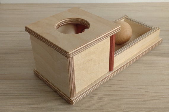 Caja De Permanencia Montessori Con 4 Bolas - Juguete Educativo De Madera Para Bebés, Fomenta La Motricidad Fina Y La Curiosidad