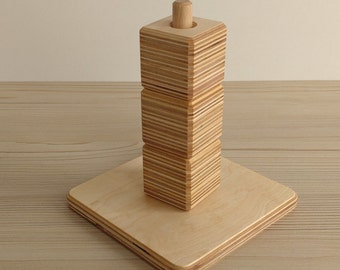 Montessori Cubes on Vertical Dowel - Montessori Infants - Toddlers Educational Toys,Montessori toys