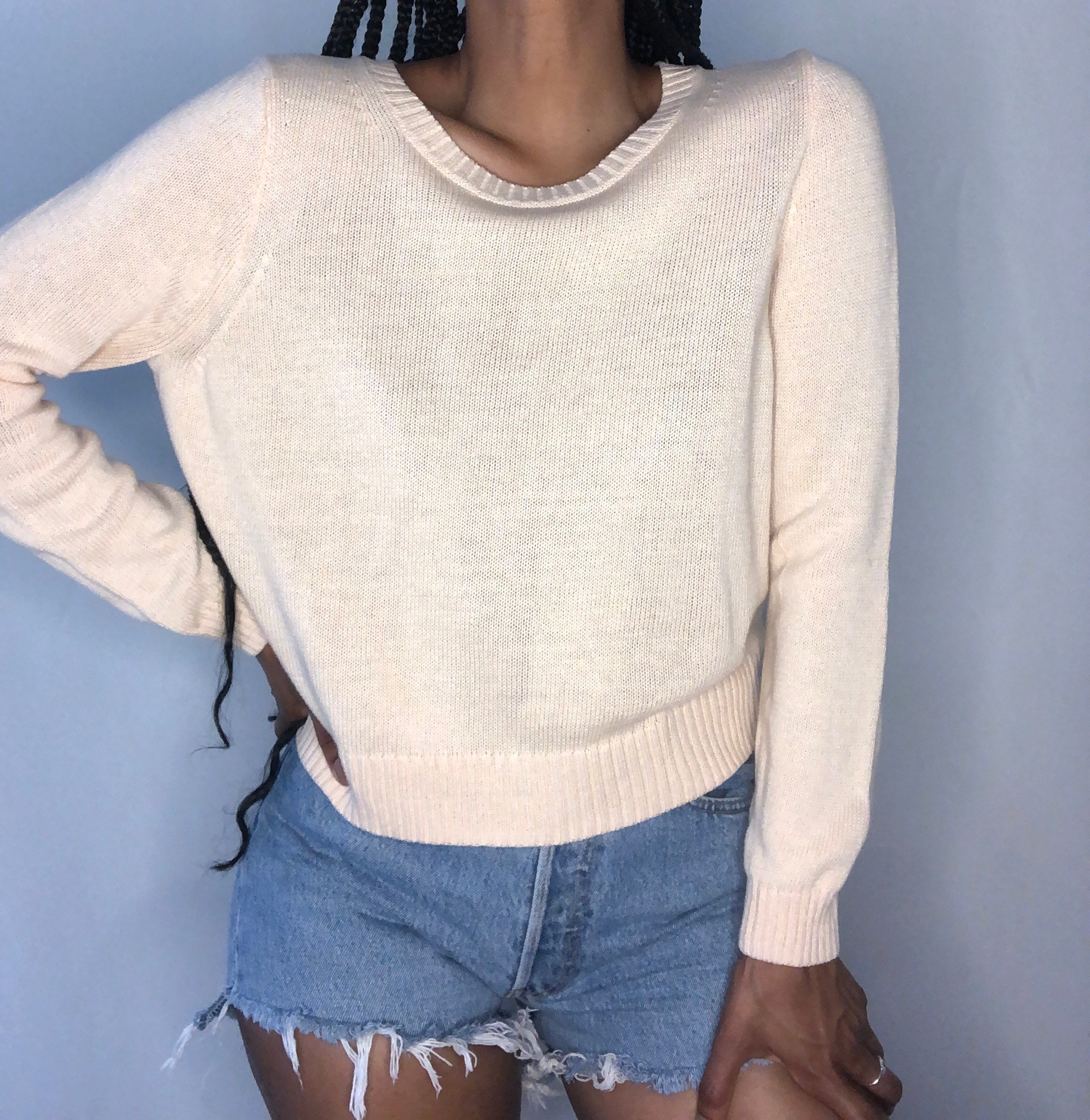 J. Crew / Crew Neck Cropped Sweater - Etsy