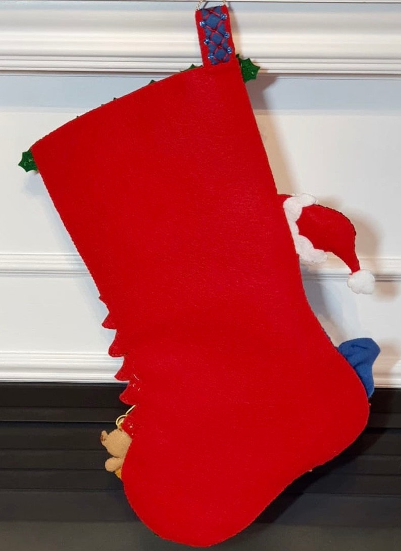 Bucilla Christmas Stocking Christmas Stocking Felt Stocking Santa\u2019s Catnap